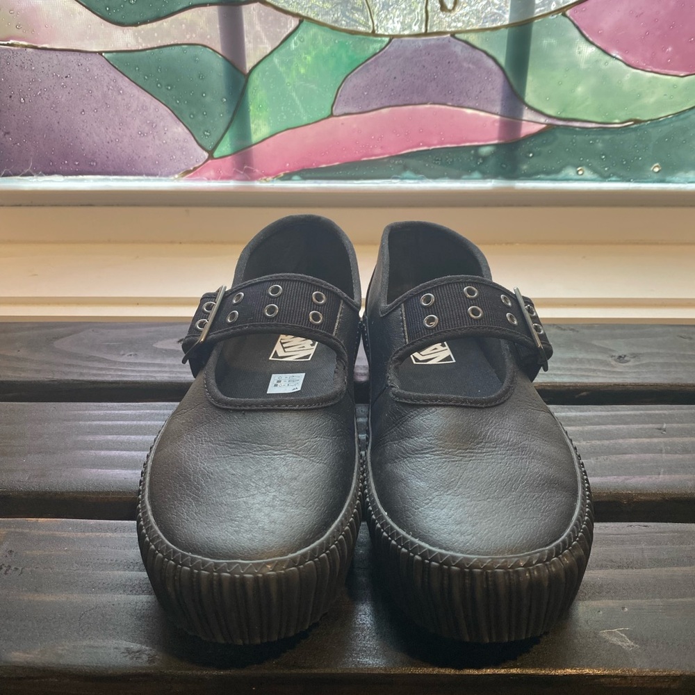 Black Casual Slip-On Mary Jane Shoes